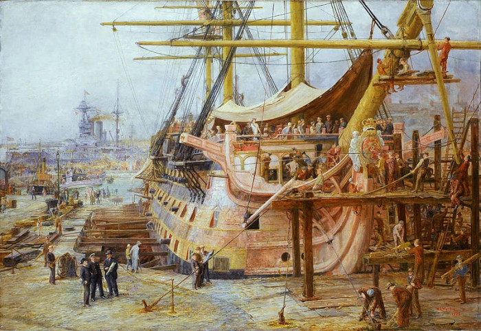 800px-Restoring_HMS_Victory,_by_William_Lionel_Wyllie